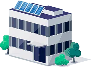 Commercial Building with Solar Panels