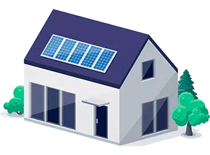 Residential Home with Solar Panels